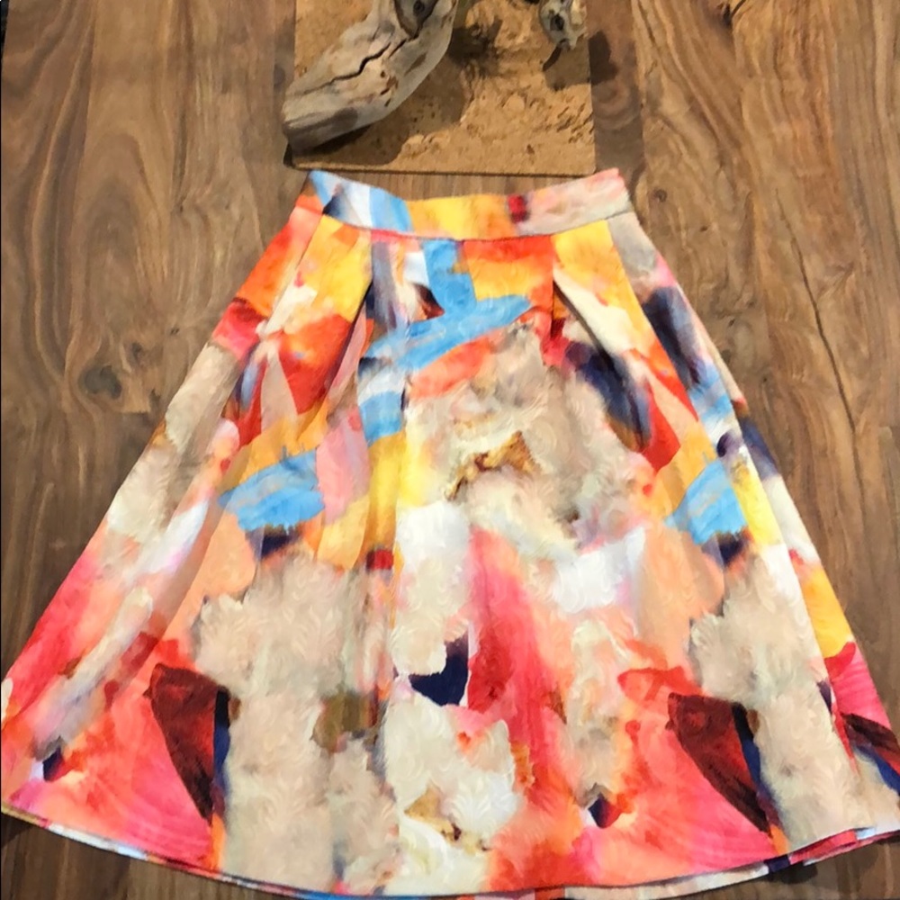H&M watercolor skirt